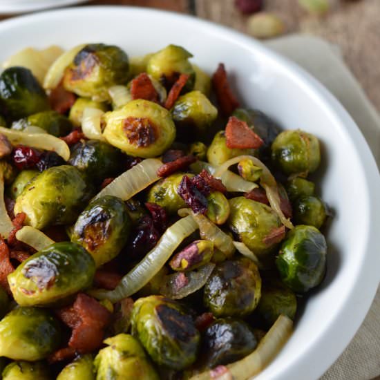 Roasted Brussels with Bacon