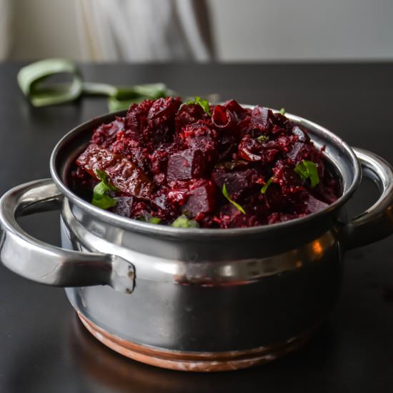Beetroot Poriyal/Stir Fry
