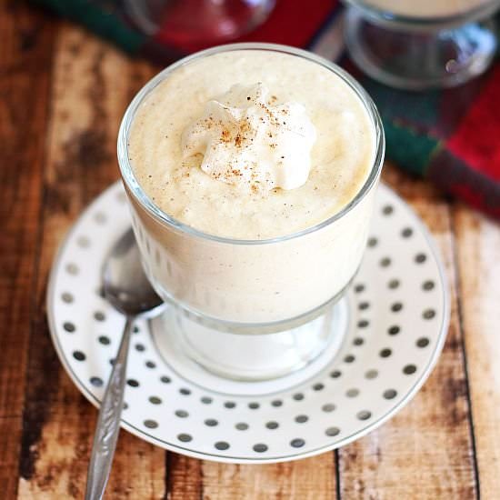 Coconut Rum Eggnog Mousse