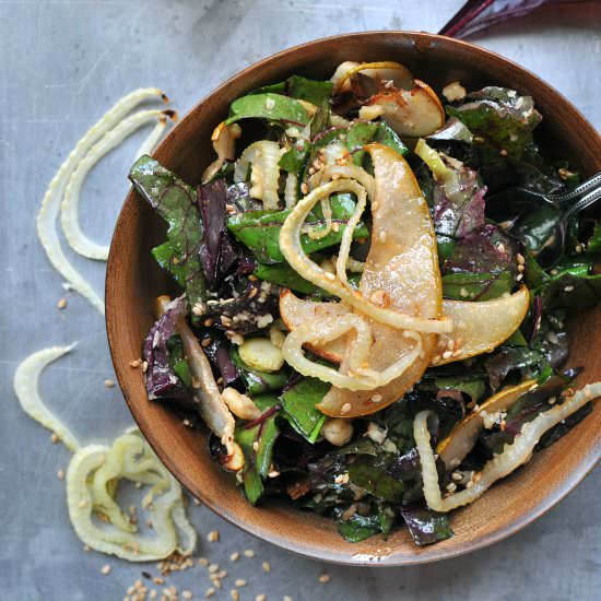 Roasted Pear & Fennel Salad