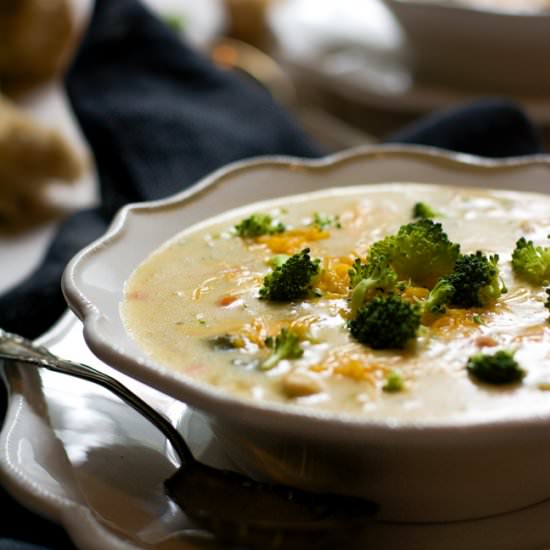 Lighter Chicken Broccoli Soup