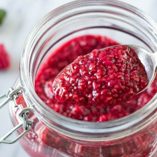 10 Min Raspberry Orange Chia Jam