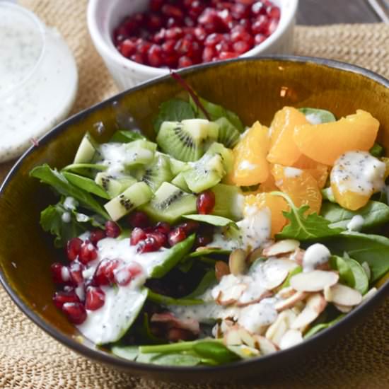 Kale, Pomegranate, and Orange Salad