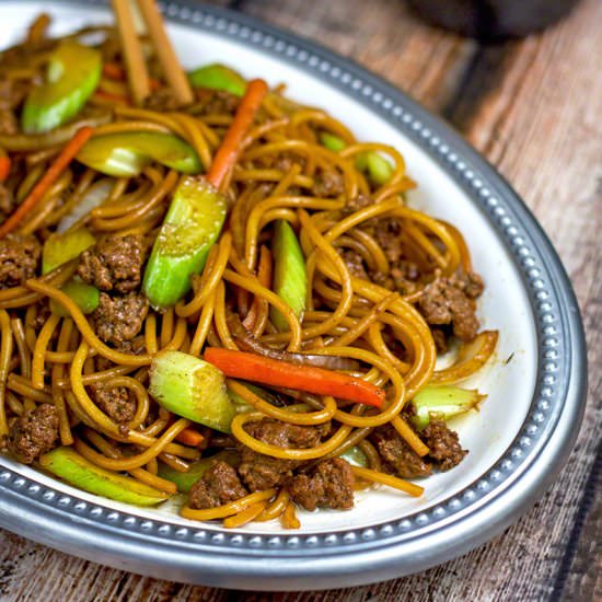 Ground Beef Lo Mein
