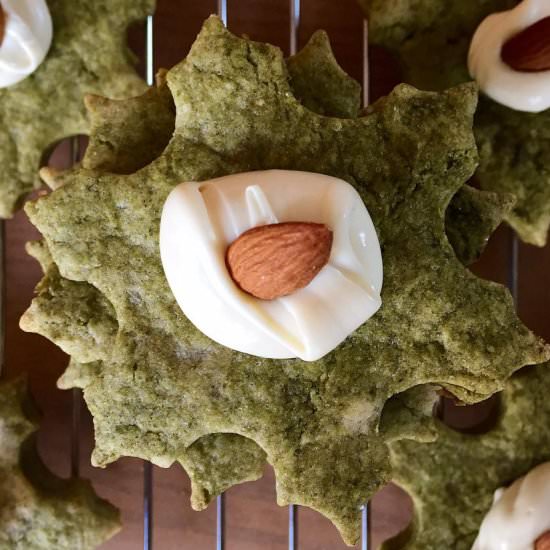 Matcha Green Tea & Almond Cookies!