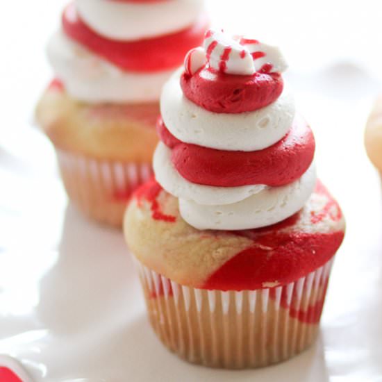 Candy Cane Cupcakes