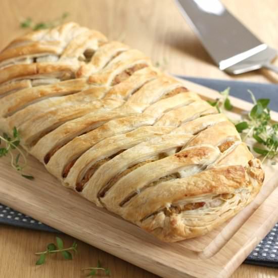 Cheese and onion plait