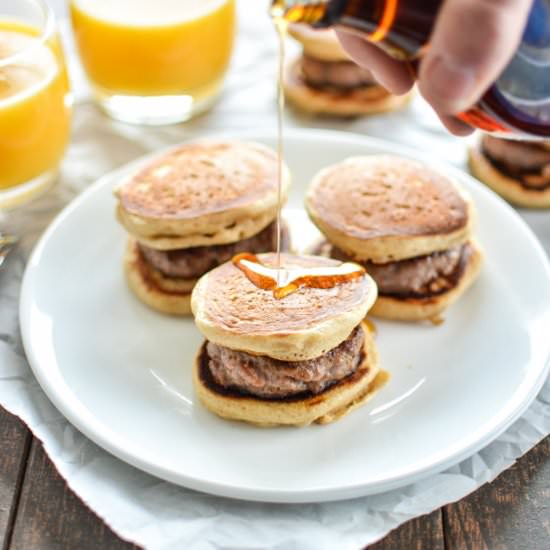 Mini Cinnamon Pancake Sandwiches