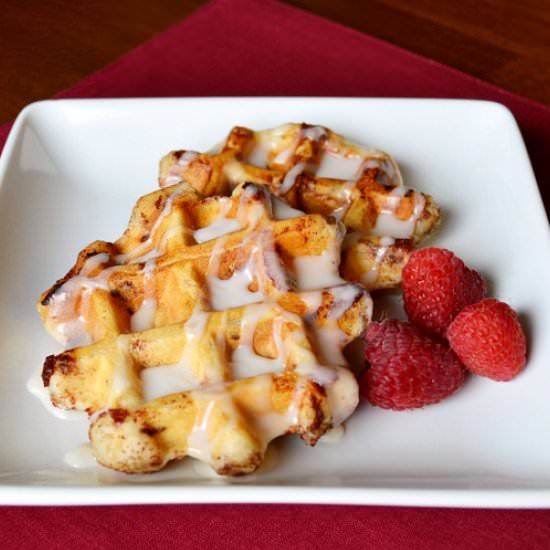 Cinnamon Roll Waffles