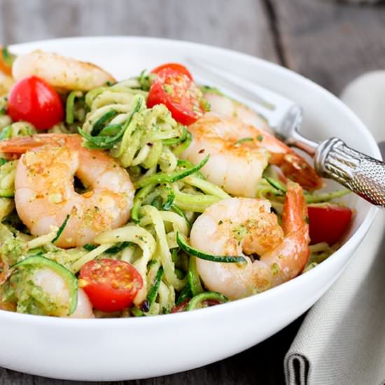 Prawn & Hazelnut Pesto Courgetti