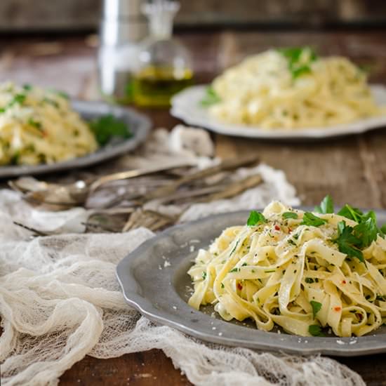 handmade fettuccine pasta