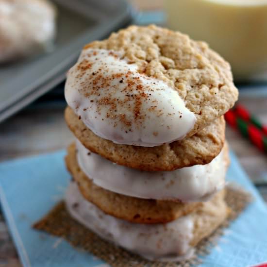 White Chocolate Eggnog Cookies