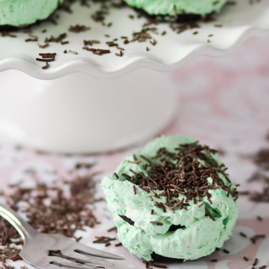 Mint Chocolate Ice Box Cupcakes