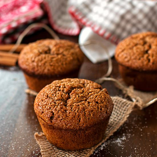 Healthy Ginger Gingerbread Muffins