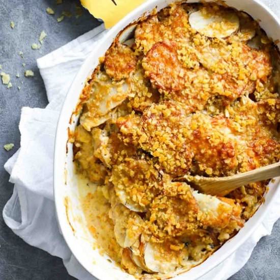 The Best Garlic Herb Cheesy Potato
