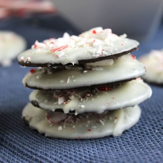 No Bake Peppermint Bark Cookies