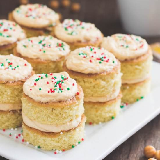 Salted Caramel Mini Layer Cakes