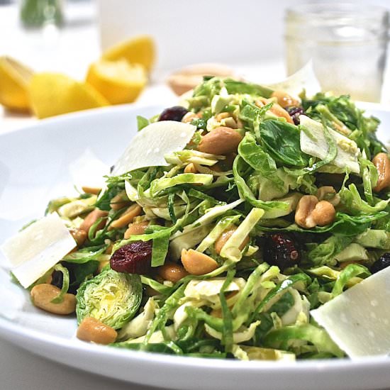 Shaved Brussels Sprouts w/ Peanuts