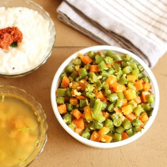 Carrot beans stirfry