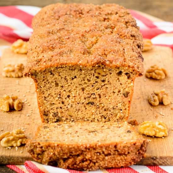 Maple Walnut Quinoa Quick Bread