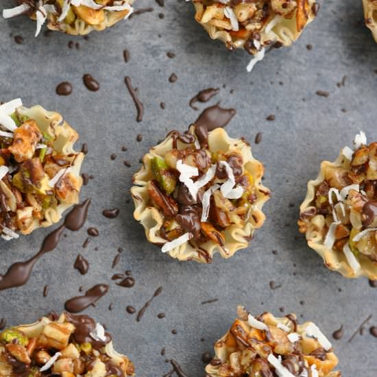 Chocolate Coconut Baklava Bites
