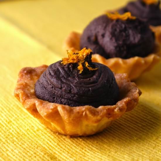 Orange Avocado Choc Mousse Tart