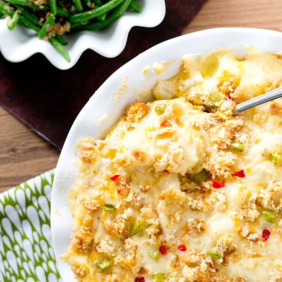 CHRISTMAS CHEESY POTATOES