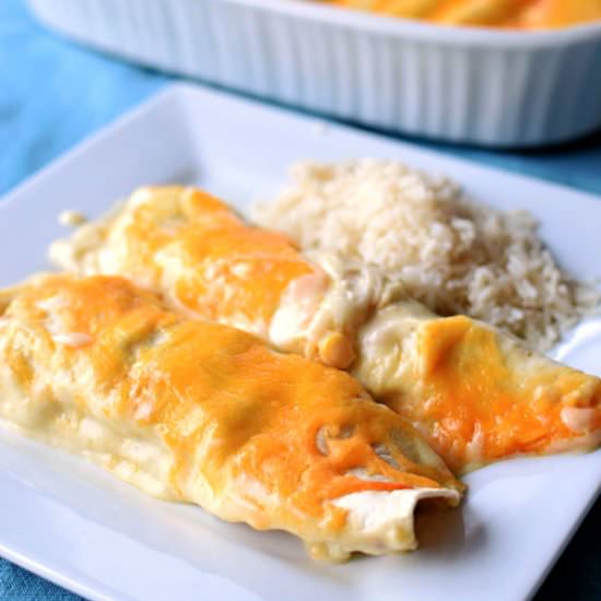 White Chicken Enchiladas