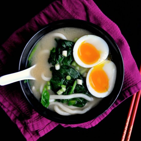 Udon Soup with Soft Boiled Egg