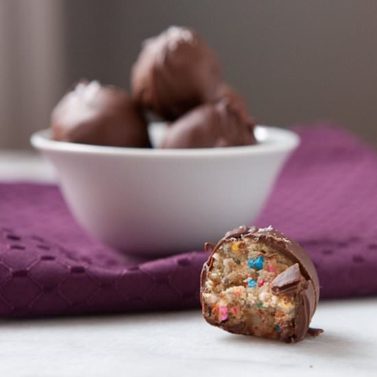 Funfetti Cookie Dough Truffles