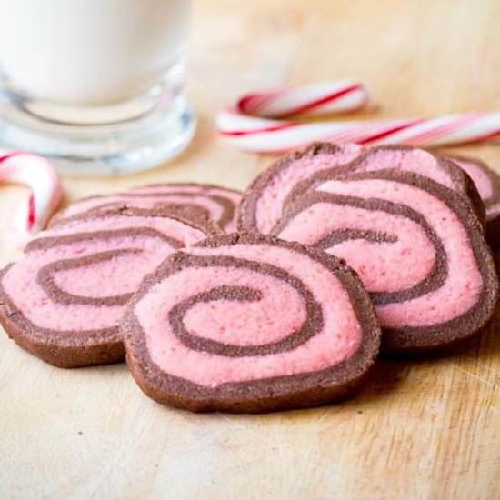 Peppermint Pinwheel Cookies