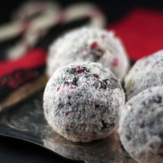 Chococolate Candy Cane Balls