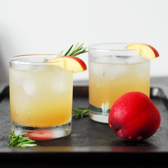 Rosemary Nectarine Whiskey Sour