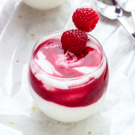 Raspberry Cottage Cheese Parfait