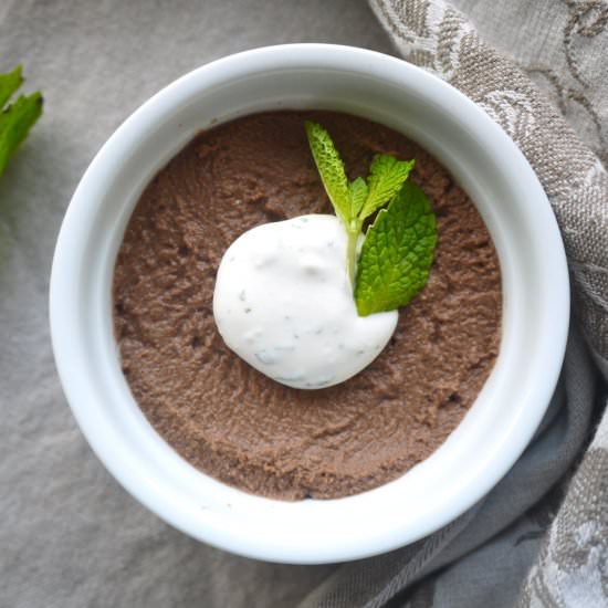 Mint Chocolate Custard Pudding