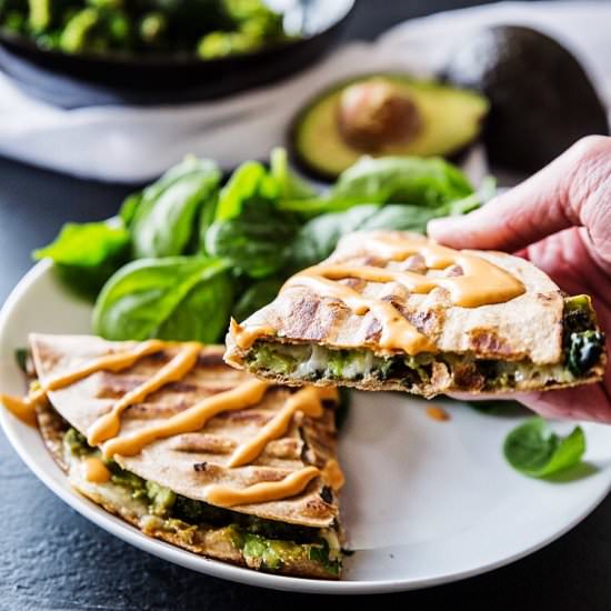 Green Machine Quesadillas