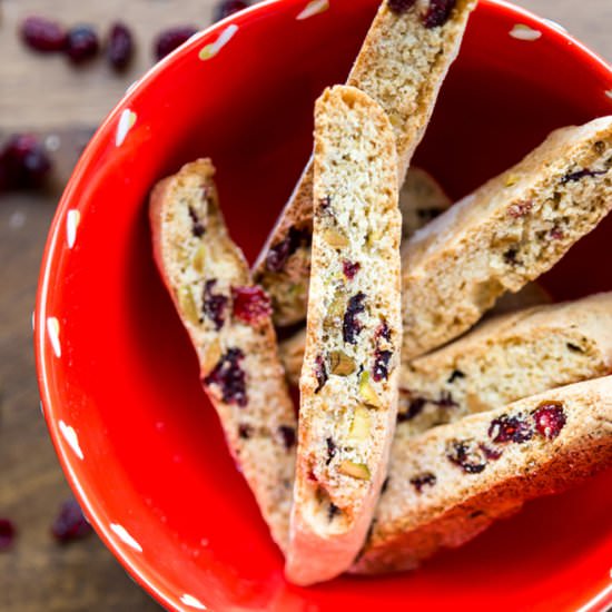 Cranberry Pistachio Biscotti