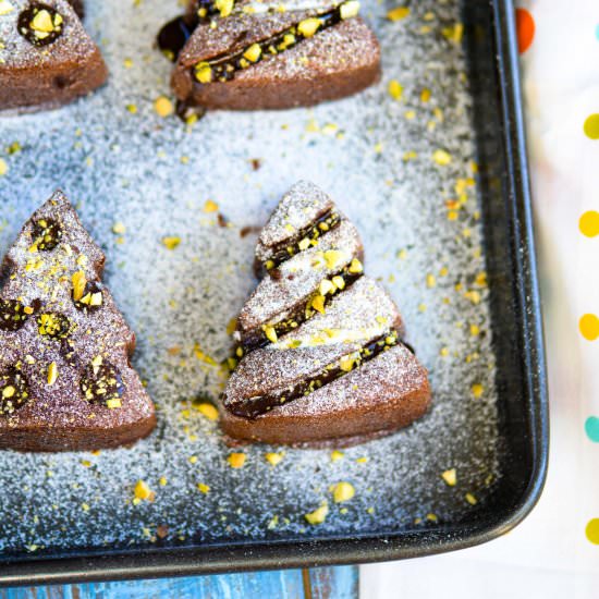Christmas Chocolate Tree Cakes