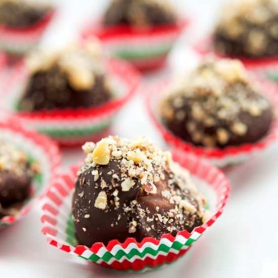 Dark Chocolate Hazelnut Truffles