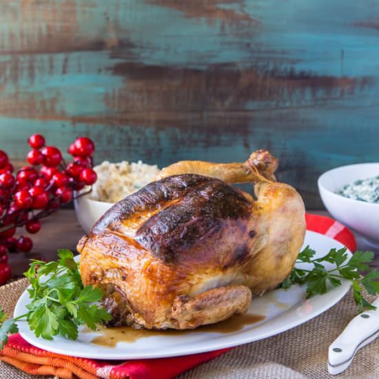 Goat Cheese Roasted Chicken