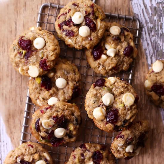 Cranberry Pistachio Choc Cookies