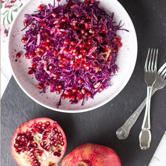 Red Cabbage Salad with Pomegranate