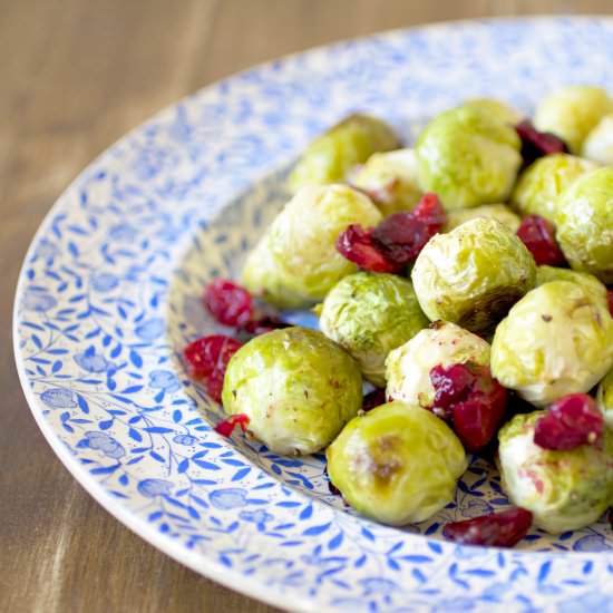 Roasted Sprouts & Fresh Cranberries