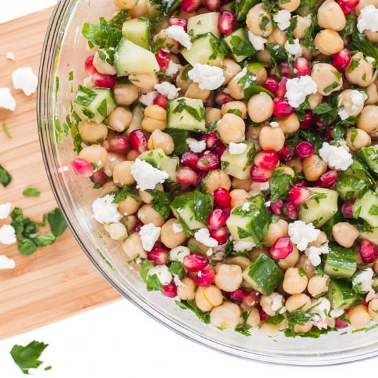 Chickpea Pomegranate Salad