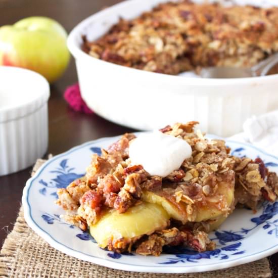 Salted Caramel Apple Crisp