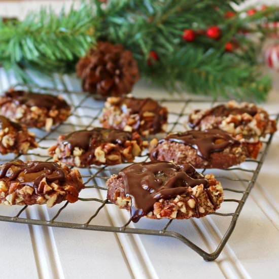 Chocolate Pecan Jam Thumbprint