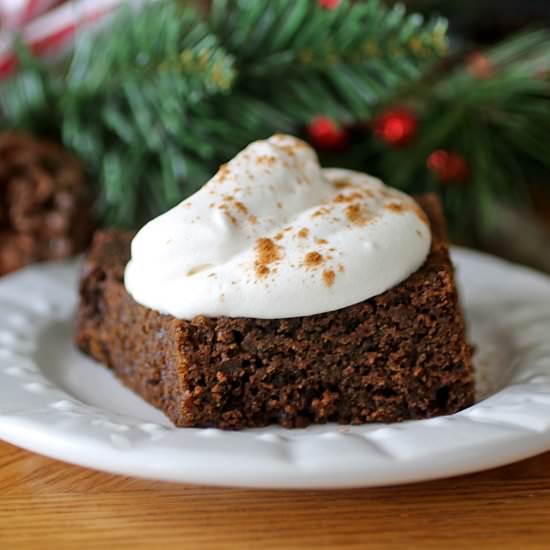 Gingerbread with Whipped Cream