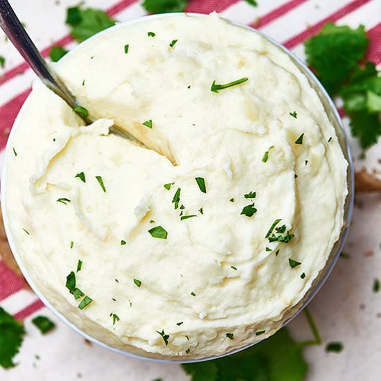 Roasted Garlic and Goat Cheese Mash