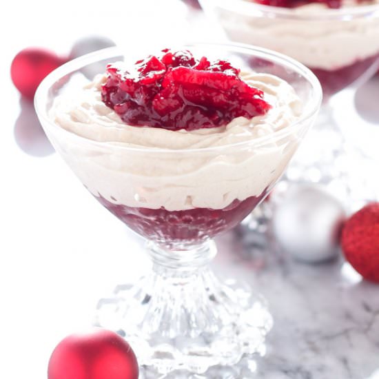 Eggnog Cheesecake Parfaits