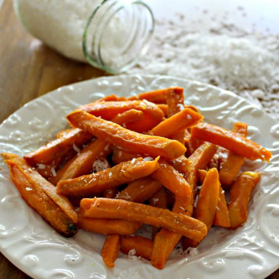 Baked Coconut Sweet Potato Fries